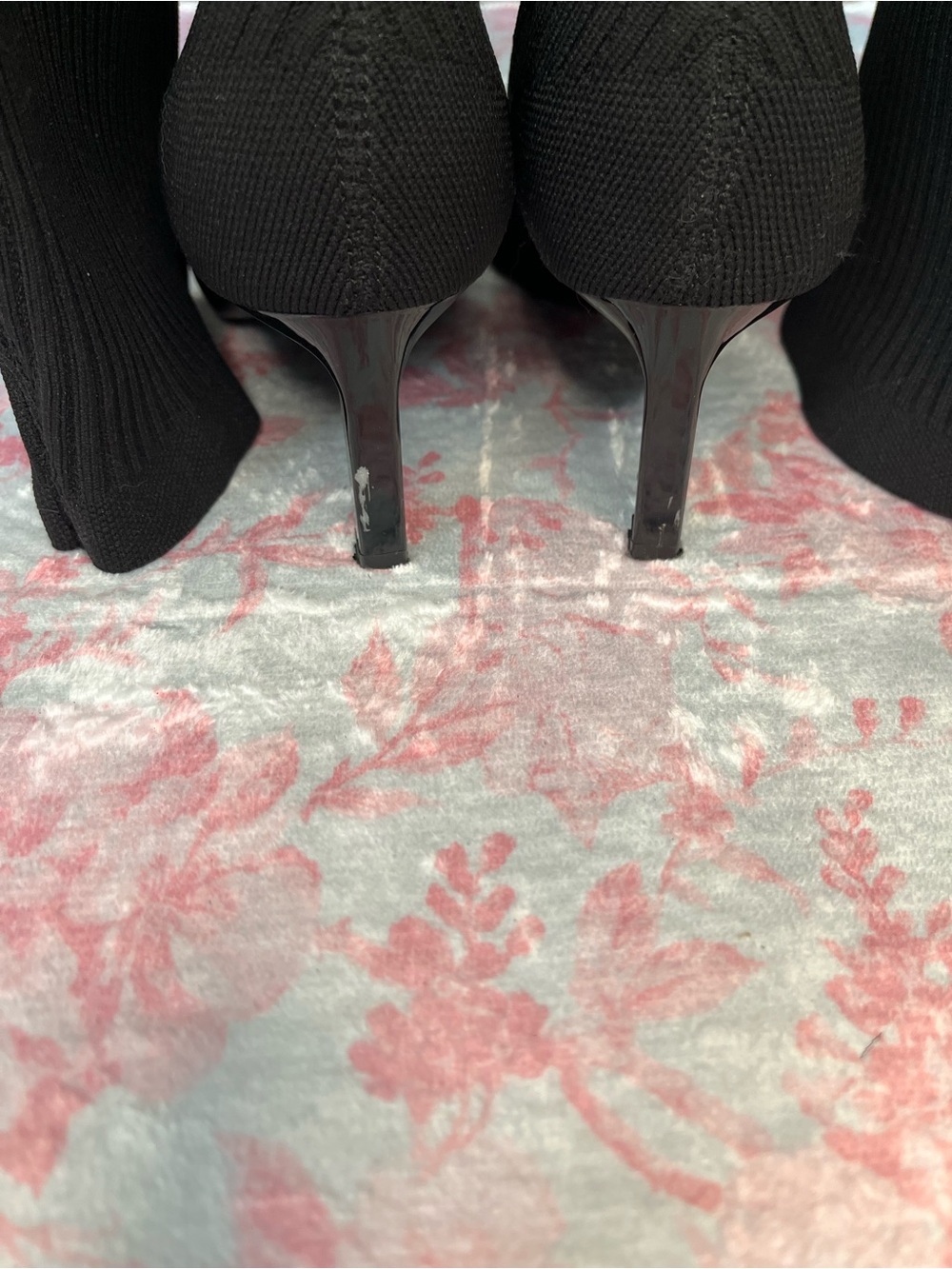 Zara Black Ribbed Sock Stiletto Boots - Women - Picture 3 of 4